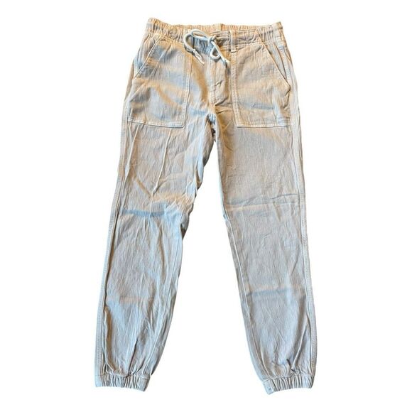 American Eagle AE Stretch Tomgirl Utility Jogger Pant Cream Cotton Knit 4 - Picture 2 of 12